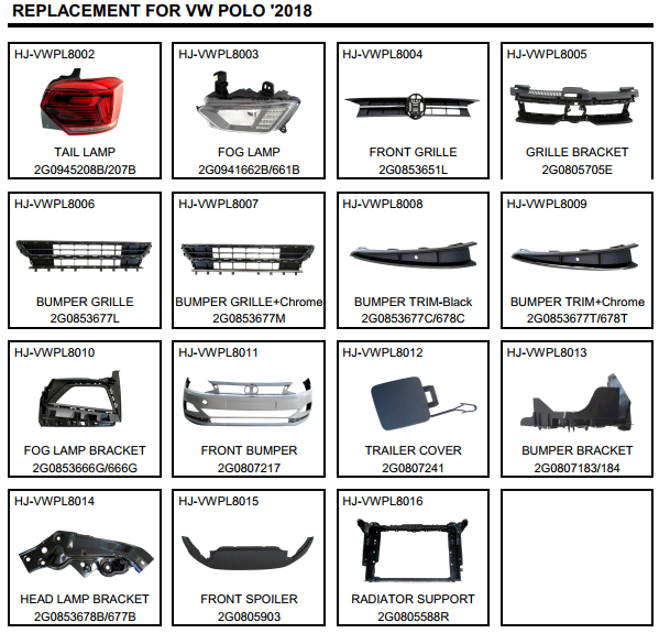 Vw polo body parts deals